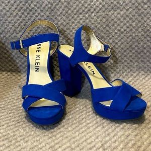 Anne Klein Suede Block Heel